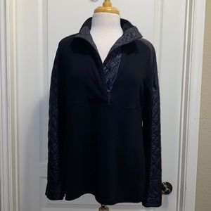 Athleta Quilted Half Zip pullover